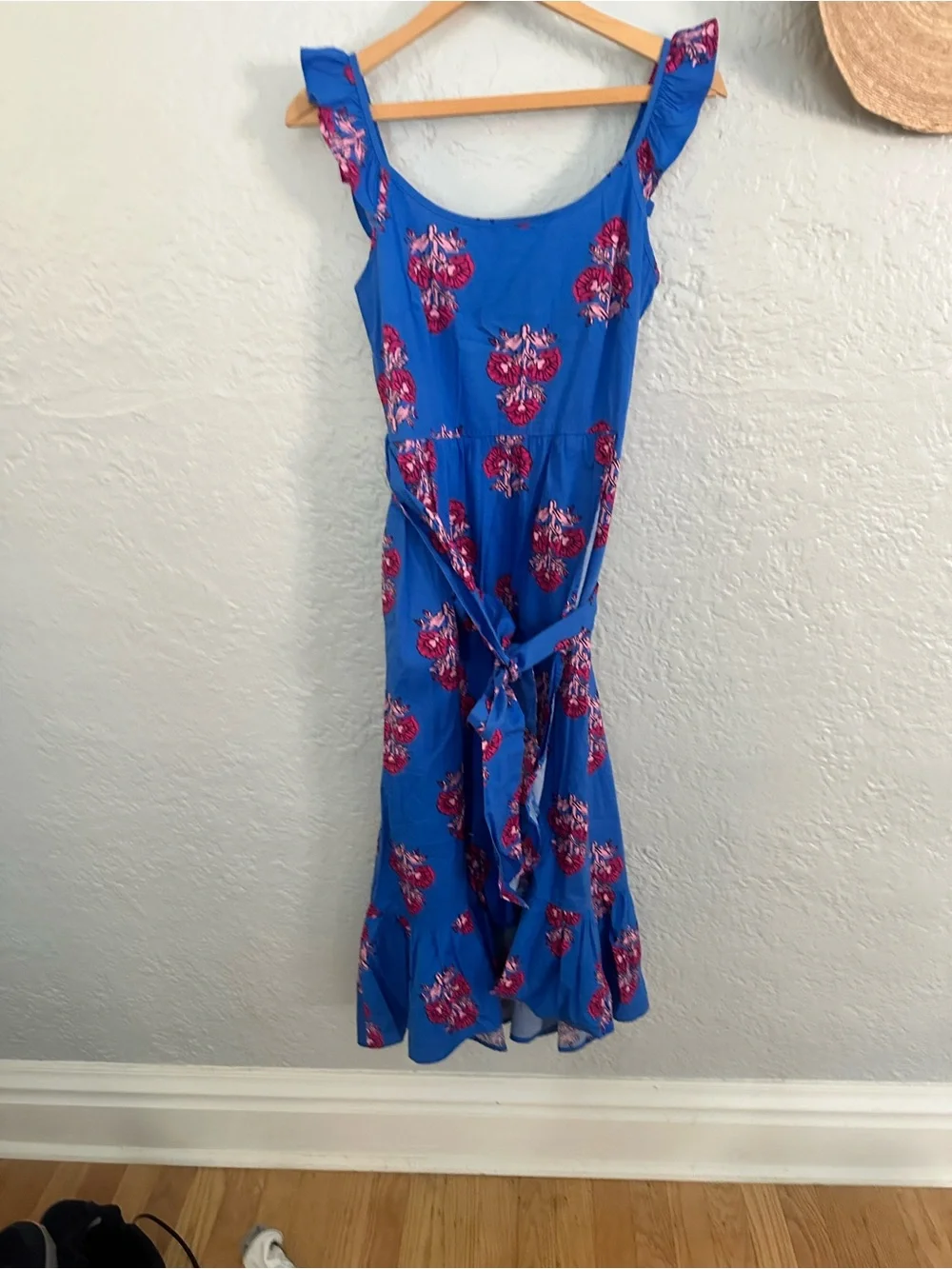 Tie-waist wrap dress - Bright Grotto Multi
